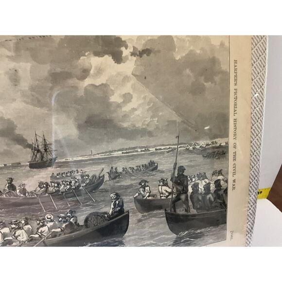 Antique Newspaper Civil War 1861 Second Re-Enforcement Harper’s Military 1800s - Picture 6 of 7